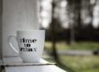 Kaffeetasse mit Aufschrift