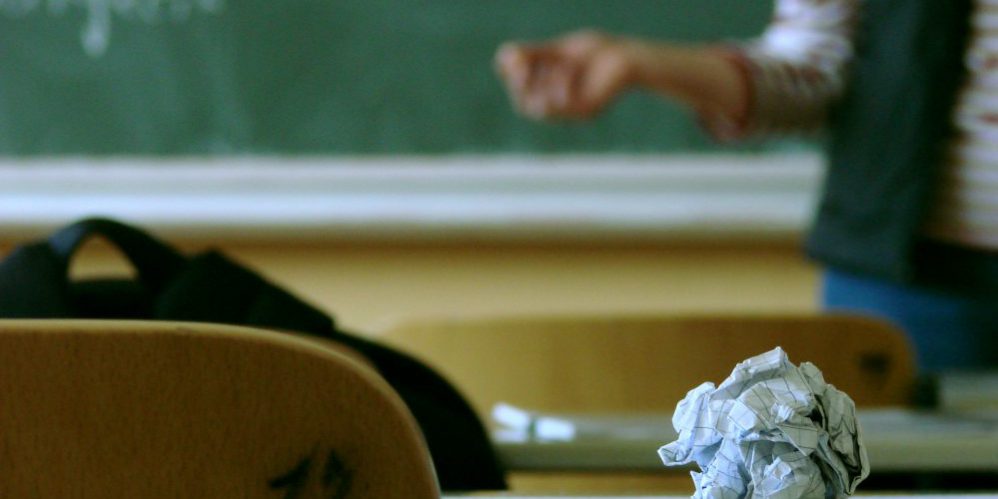 Kreidetafel in der Schule