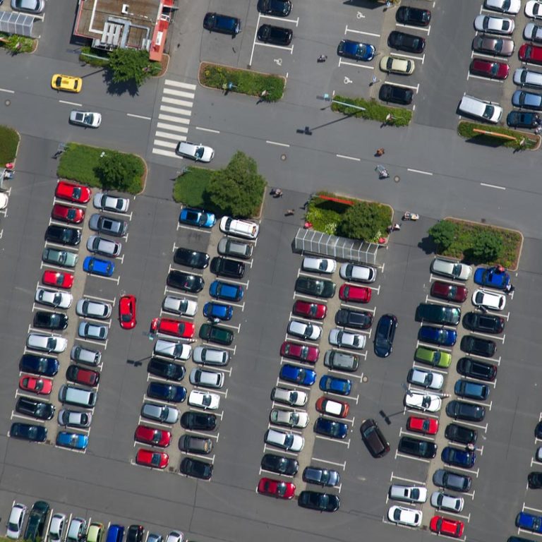 Parkplatz von oben Parkplatz von oben