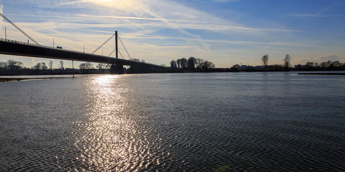 Leverkusener Autobahnbrücke am Nachmitag