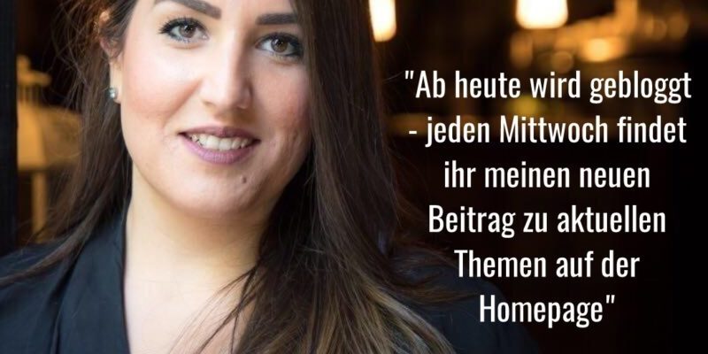 Ankündigung zu Aylin bloggt Aylin Dogan, Vorsitzende SPD mit Zitat:"Ab heute wird gebloggt-jeden Mittwoch findet ihr meinen neuen Beitrag zu aktuellen Themen auf der Homepage"