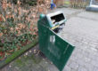 Mülleimer in der Schlebuscher Fußgängerzone