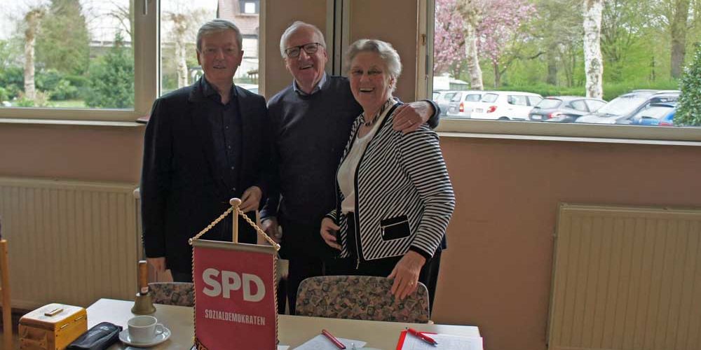 Ernst Kücher mit Hans Klose und Marianne Hörmann