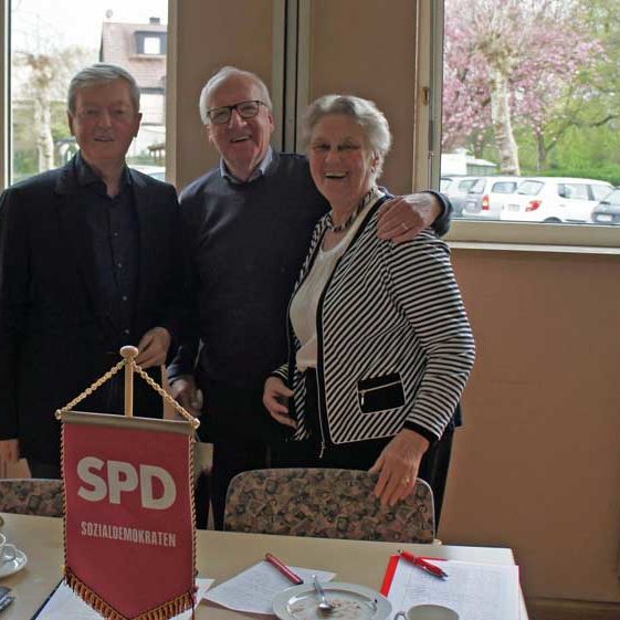 Ernst Kücher mit Hans Klose und Marianne Hörmann