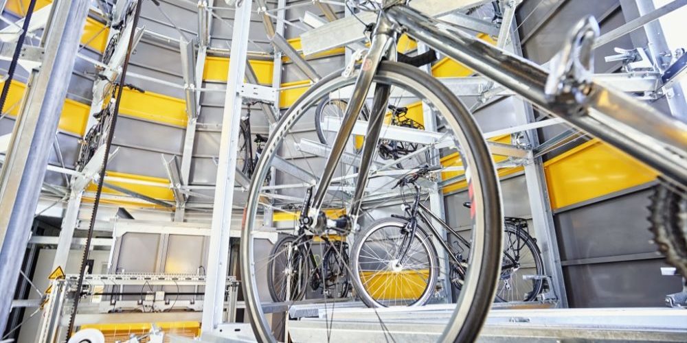 WOEHR Bikesafe in einer Radgarage WOEHR Bikesafe in einer Radgarage