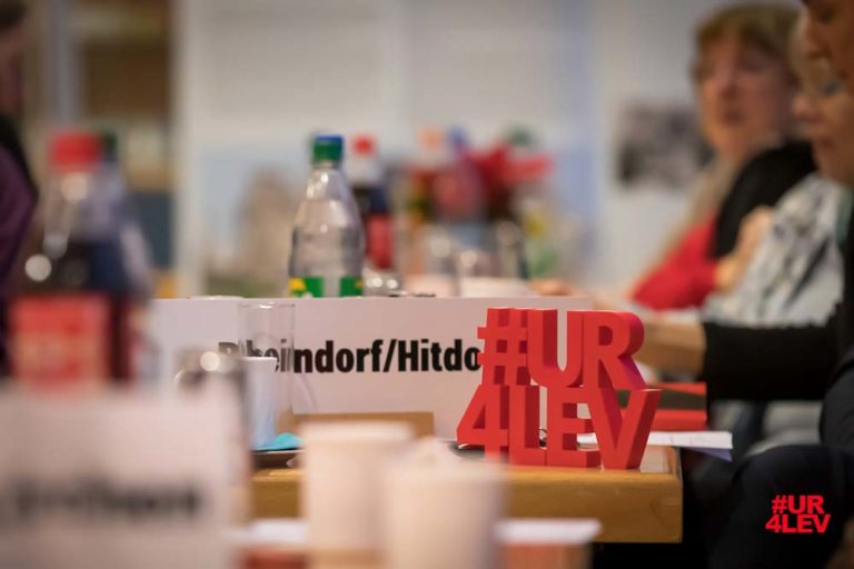 Der Hastag #UR4LEV als Tischdeko