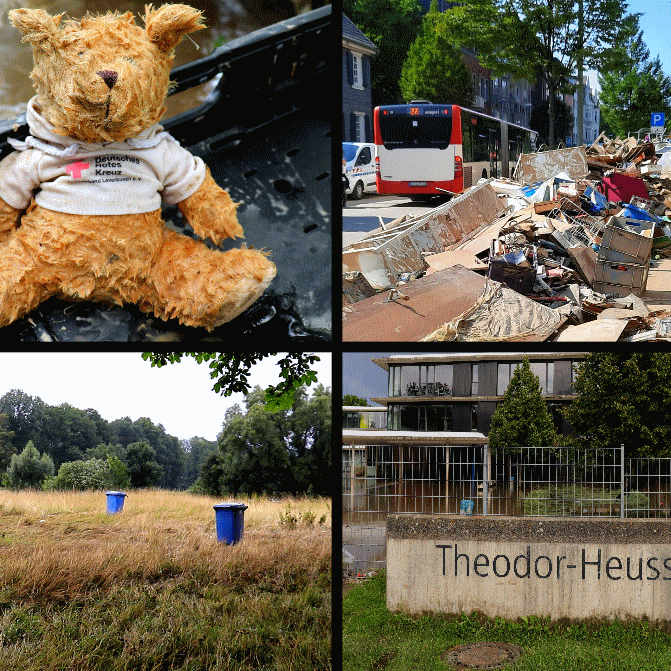 Bildcollage Hochwasser 2021 Leverkusen Bildcollage Hochwasser 2021 Leverkusen