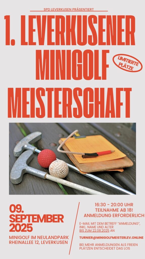Minigolfmeisterschaft Einladung 2025