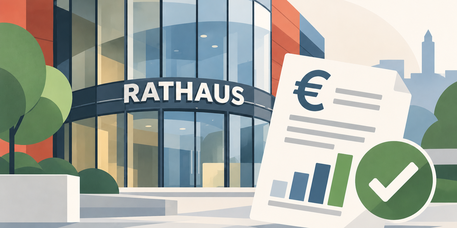 Genehmigtes Rathausbudget mit Prüfsiegel