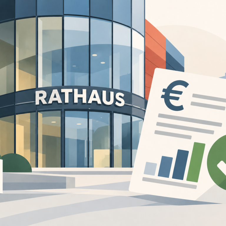 Genehmigtes Rathausbudget mit Prüfsiegel
